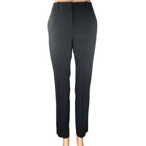 DKNY Women's Black Mid Rise Straight Leg Career Office Trousers Dress Pants Sz 2